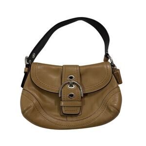 Coach Leahter Soho Hobo Mini Shoulder Bag Buckle Y2k Collection Luxury Rare